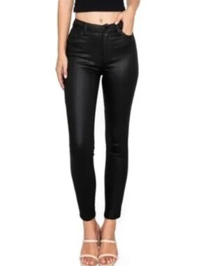 Kendall + Kylie The Kontour High Rise Coated Black Skinny Jeans Size 5/27